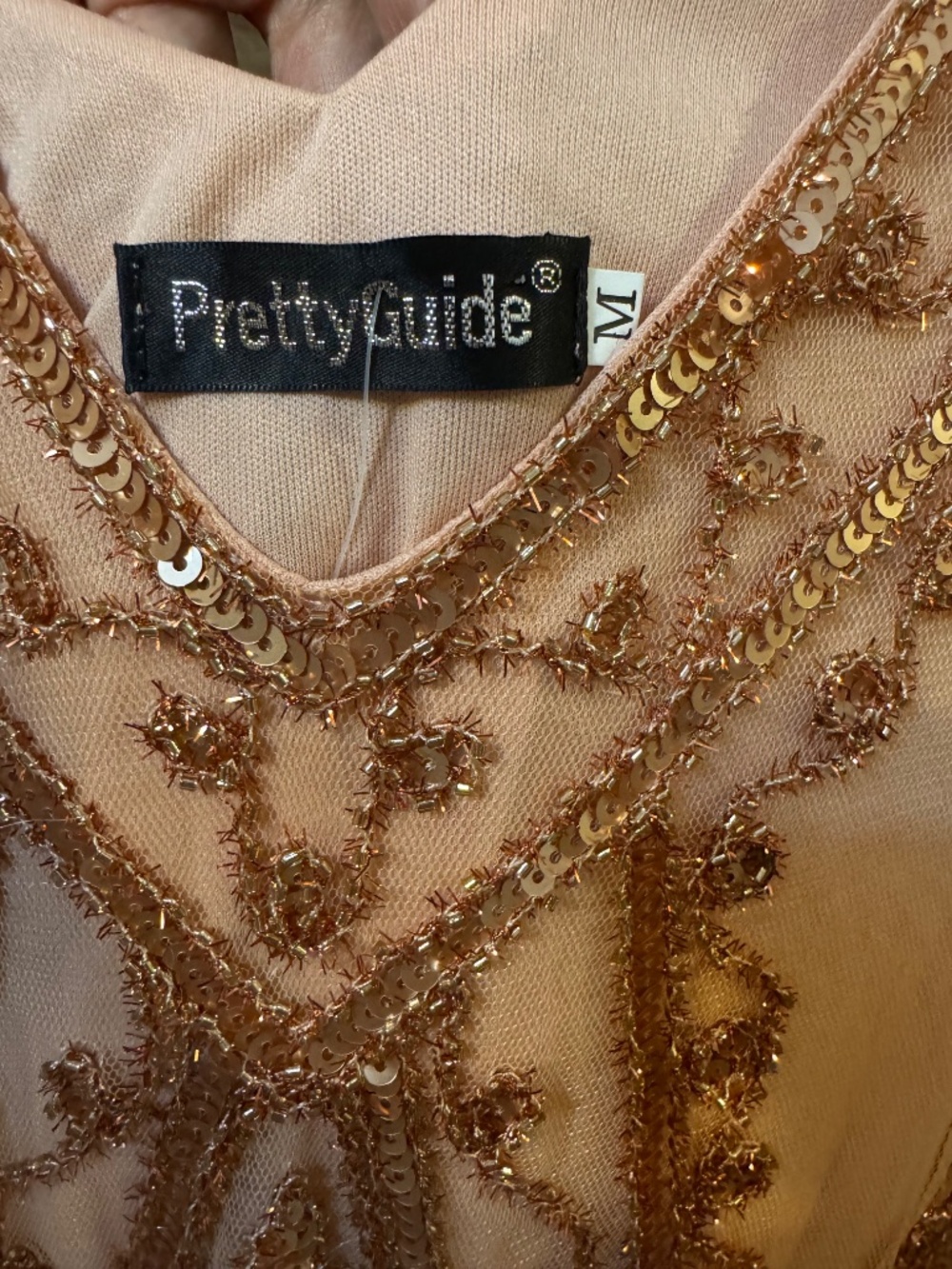 Flapper Style Beaded/ Sequin Dress - Picture 3 of 7